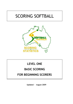 scoring softball - Softball Australia
