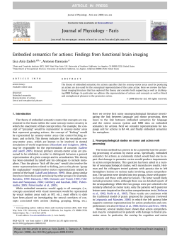 Embodied semantics for actions: Findings from functional brain
