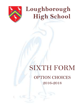 A Level Option Booklet 2013-2015