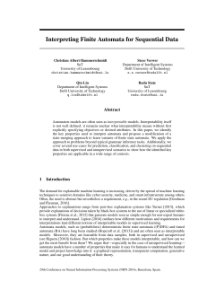 Interpreting Finite Automata for Sequential Data