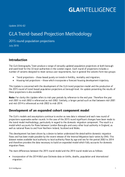 GLA Trend-based Projection Methodology