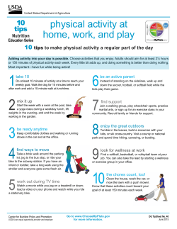 Physical activity at home, work, and play -