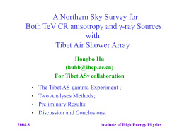 A Wide Northern Sky Survey for both TeV Cosmic
