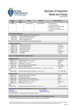 Bachelor of Interactive Media and Design