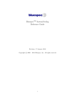 Bluespec(TM) Reference Guide
