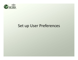 Set up User Preferences - The International Centre for Diffraction Data