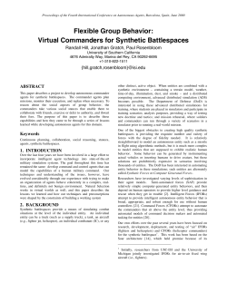 Flexible Group Behavior: Virtual Commanders for Synthetic