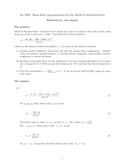 Ex 5958: Mean field approximation for the Model of ferroelectricity