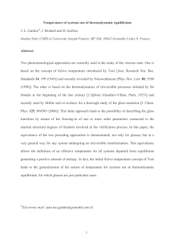 1 Temperature of systems out of thermodynamic equilibrium J.