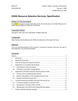 3. What are the Resource Selection Services?