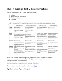 IELTS Writing Task 2 Essay Structures