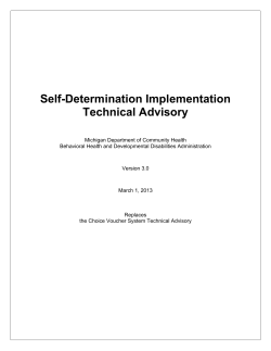 Self-Determination Implementation Technical Advisory