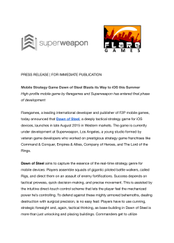 PRESS RELEASE | FOR IMMEDIATE PUBLICATION