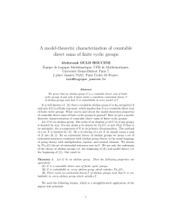 A model-theoretic characterization of countable direct sums of finite