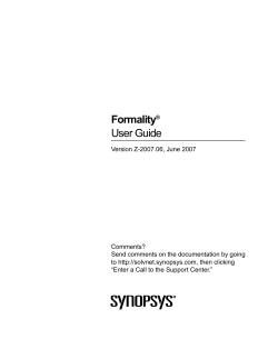 Formality User Guide - VLSI IP Welcome to VLSI IP