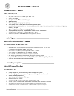 FEDS CODES OF CONDUCT