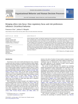 How regulatory focus and risk preferences influence