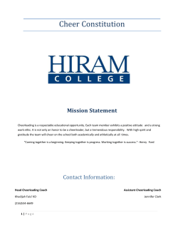 Hiram Cheerleading Constitution