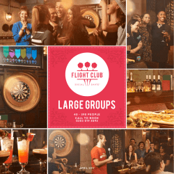 large groups - Flight Club Darts