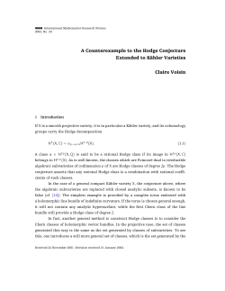 A Counterexample to the Hodge Conjecture Extended to - IMJ-PRG