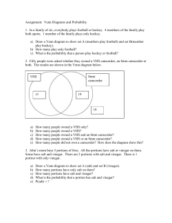 Assignment: Venn Diagrams and Probability