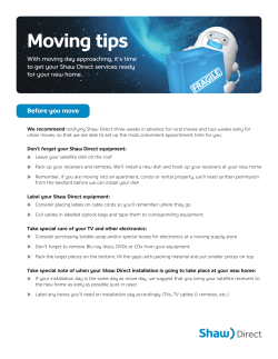 Moving tips - Shaw Direct