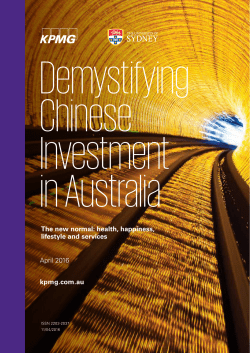 Demystifying Chinese Investment in Australia
