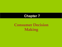 Consumer Decision Making Chapter 7