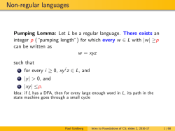 Non-regular languages