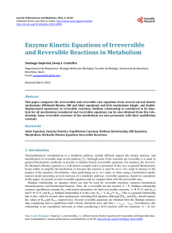 Enzyme Kinetic Equations of Irreversible and Reversible Reactions