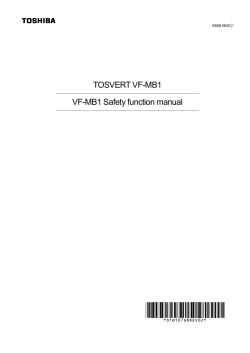 TOSVERT VF-MB1 VF-MB1 Safety function manual