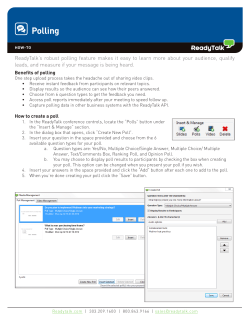 Polling - ReadyTalk