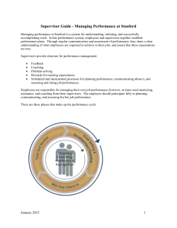 Supervisor Guide - Managing Performance at