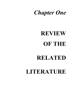 8-CHAPTER ONE AN OVERVIEW AND LITERATURE REVIEW