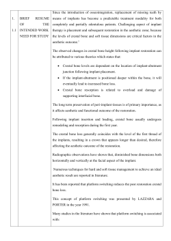 1. 1.1 BRIEF RESUME OF THE INTENDED WORK NEED FOR