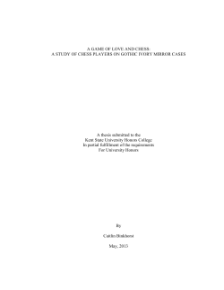 A GAME OF LOVE AND CHESS: A STUDY OF