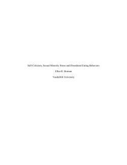Self-Criticism, Sexual Minority Stress and Disordered Eating