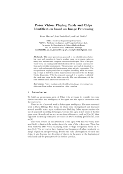 Playing Cards and Chips Identification based on Image Processing