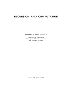 recursion and computation - UCLA Department of Mathematics