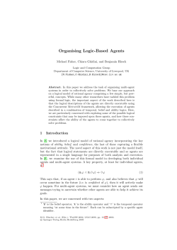 LNAI 2699 - Organising Logic-Based Agents - DAI
