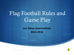 Flag Football Rules and Game Play