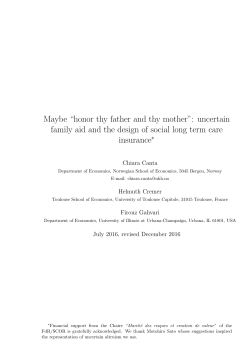 uncertain family aid and the design of social long term care insurance