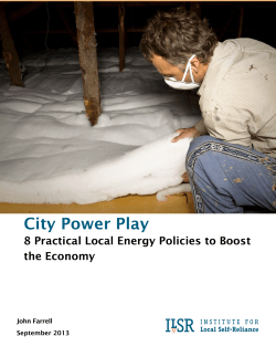 City Power Play: 8 Practical Local Energy Policies to Boost the