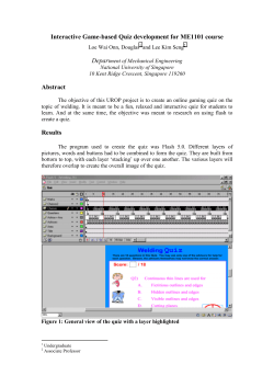 Interactive Game-based Quiz development for ME1101