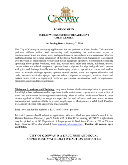 city of conway is a drug free and equal opportunity/affirmative action