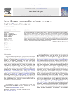 Action video game experience affects oculomotor performance