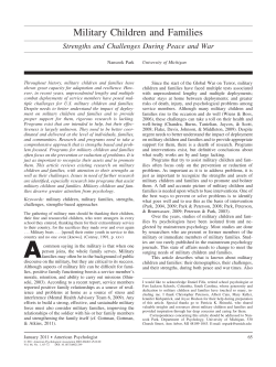 Military Children and Families - M-SPAN