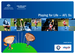 Playing for Life &mdash; AFL 9s