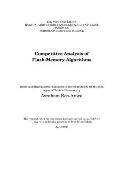 Competitive Analysis of Flash-Memory Algorithms Avraham Ben