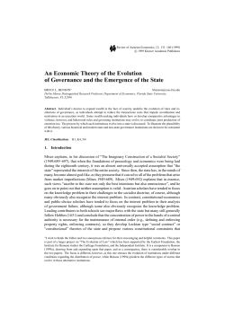 An Economic Theory of the Evolution of Governance and the
